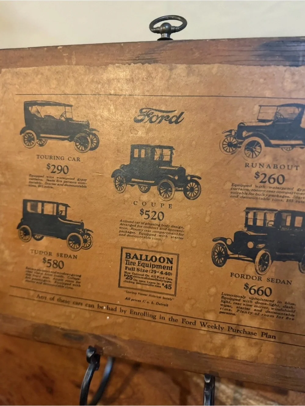 Vintage Style Ford Model T Advertising Wood Sign Plaque Rustic Car Wall Decor